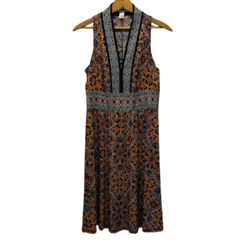 Wisp Women's Size US 6 Sleeveless Geometric Print Dress